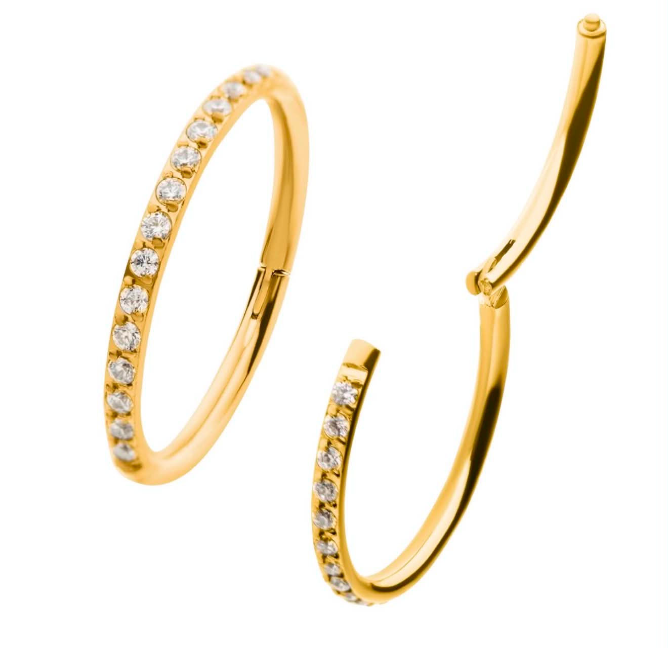 Stabulous | 24KT Gold PVD Titanium CNC Eternity Set 