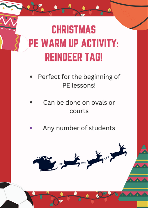 Christmas-Themed PE Idea #51 - "Reindeer Tag"