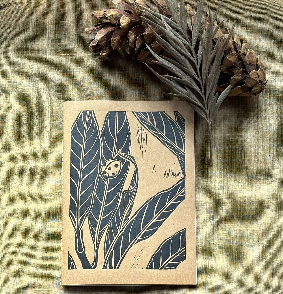 Thumbnail: Handprinted Ladybug on Leaf Diary