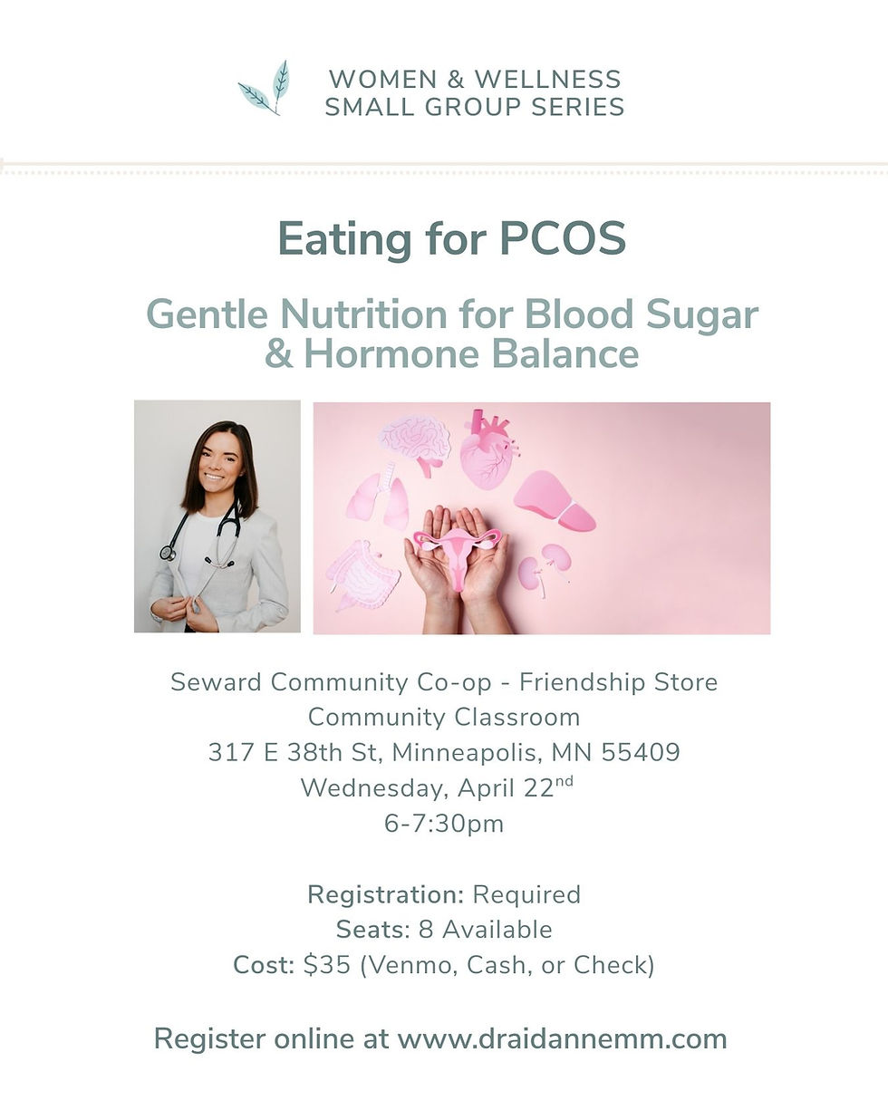 Eating for PCOS : Gentle Nutrition for Blood Sugar & Hormone Balance