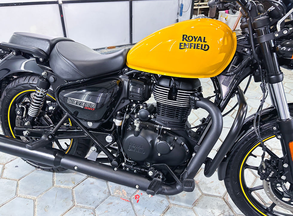 Nano Ceramic Coating Motor Royal Enfield Meteor 350 di BSD, Tangerang Selatan