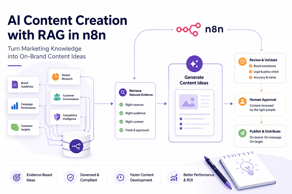 AI Content Creation with RAG in n8n: Turn Marketing Knowledge into On-Brand Content Ideas