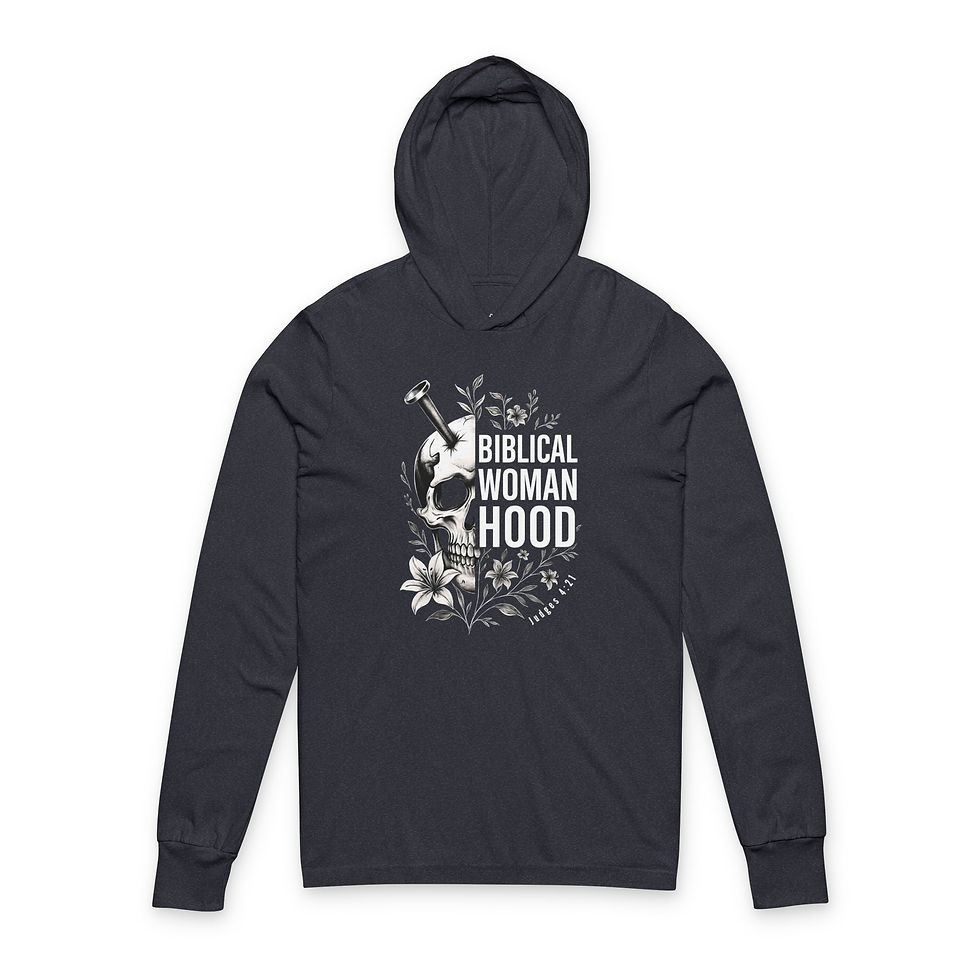 Thumbnail: Biblical Womanhood Skull Hoodie - Jael Tent Peg 