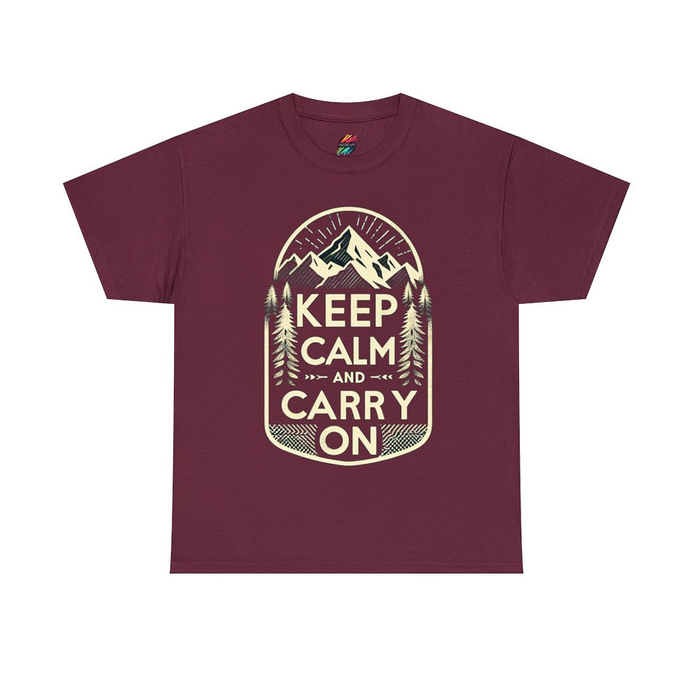 Thumbnail: Keep Calm And Carry On - Unisex Heavy Cotton Graphic Tee