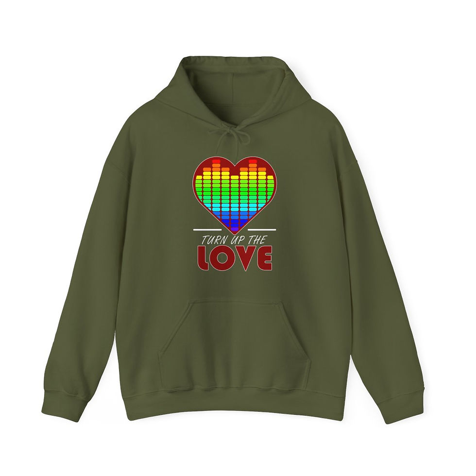 Thumbnail: Turn Up The Love - Unisex Heavy Blend™ Hooded Sweatshirt