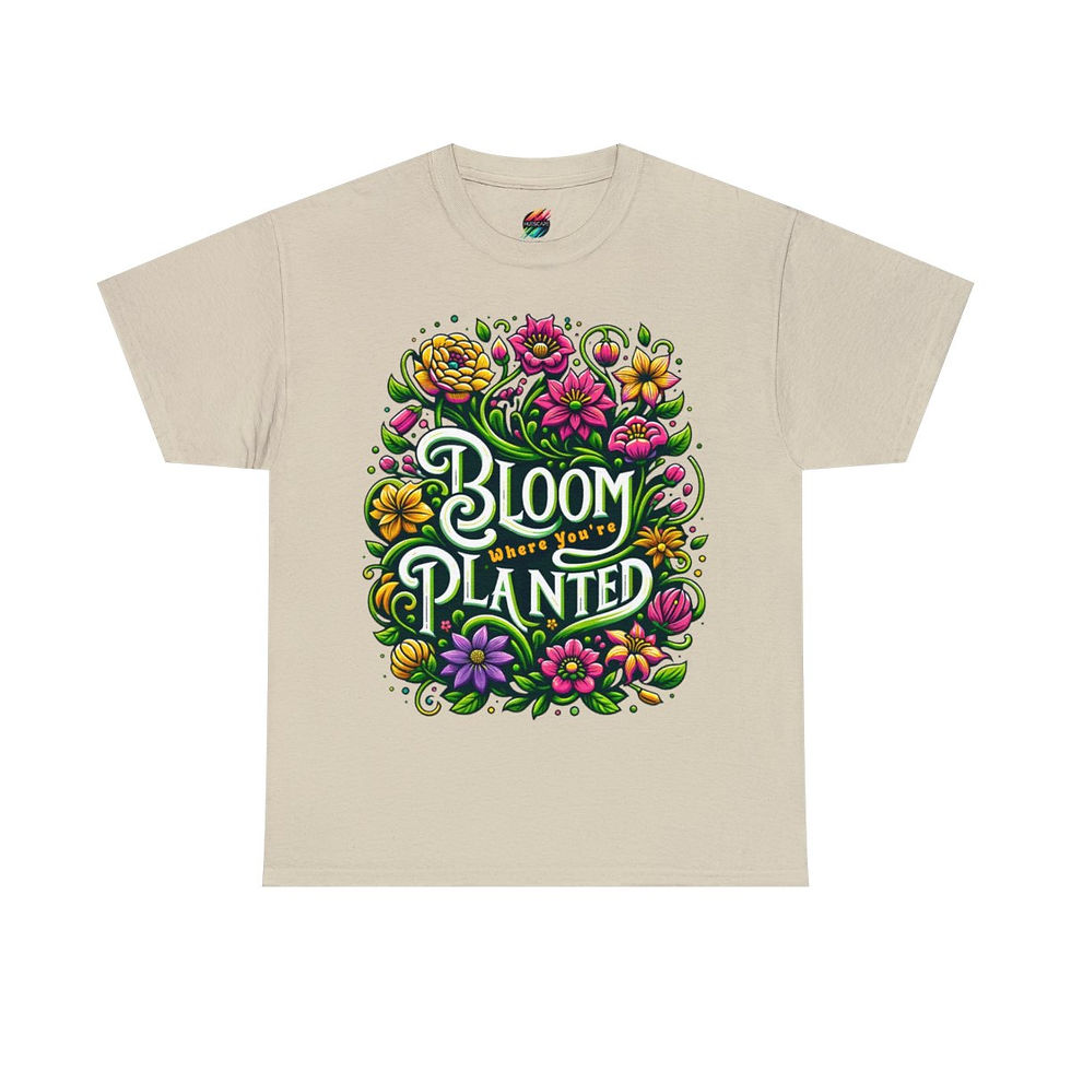 Thumbnail: Bloom Where You're Planted - Unisex Heavy Cotton Graphic Tee
