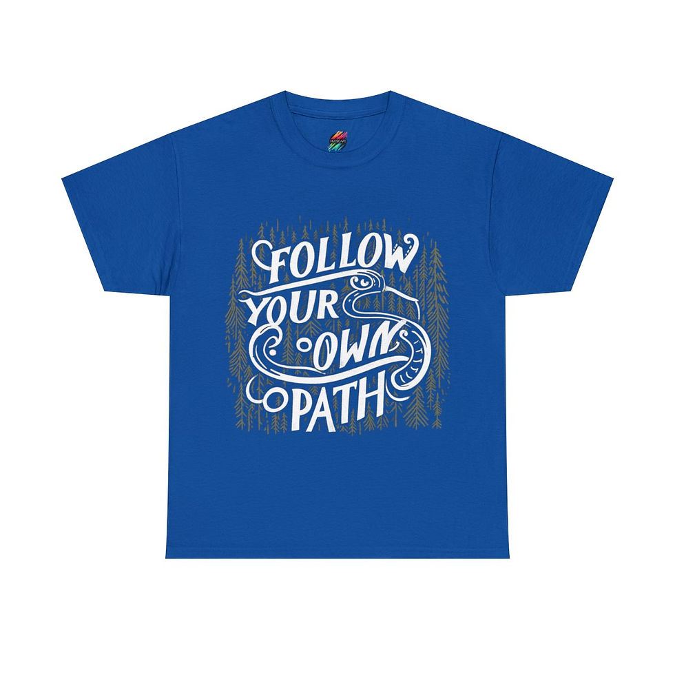 Thumbnail: Follow Your Own Path - Unisex Heavy Cotton Graphic Tee