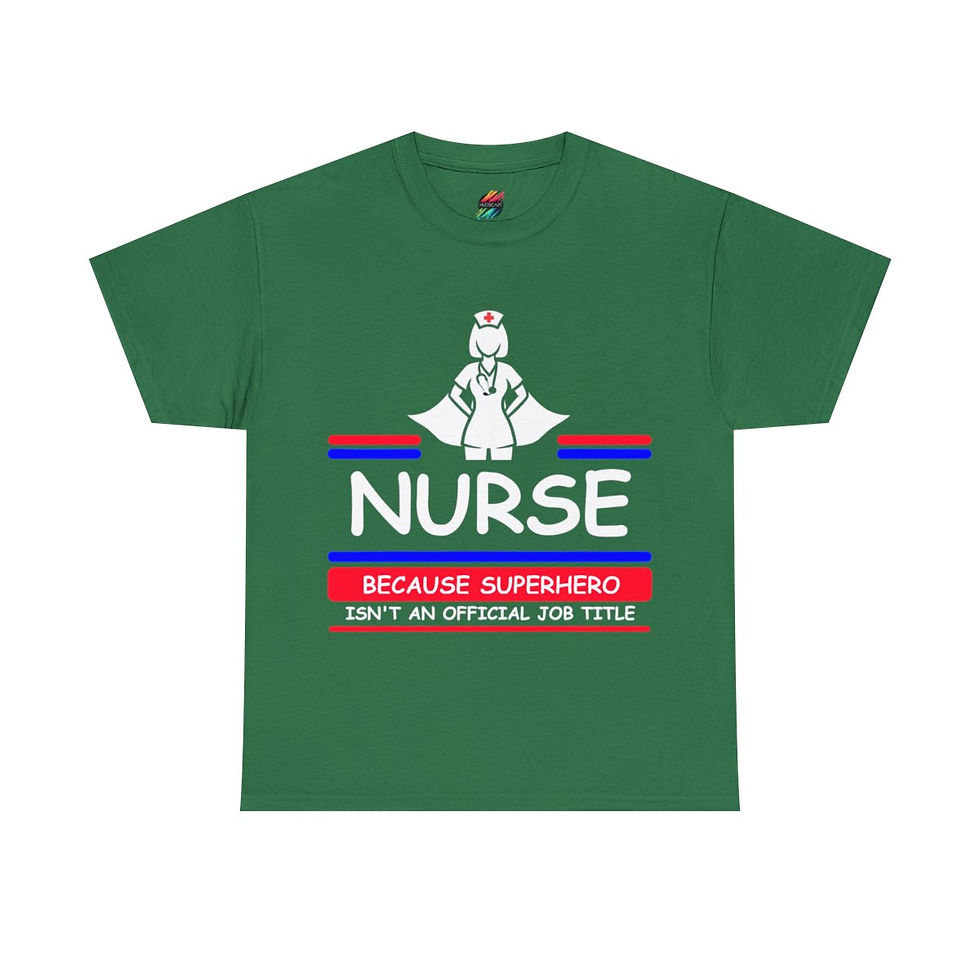 Thumbnail: Nurse Superhero - Unisex Heavy Cotton Graphic Tee