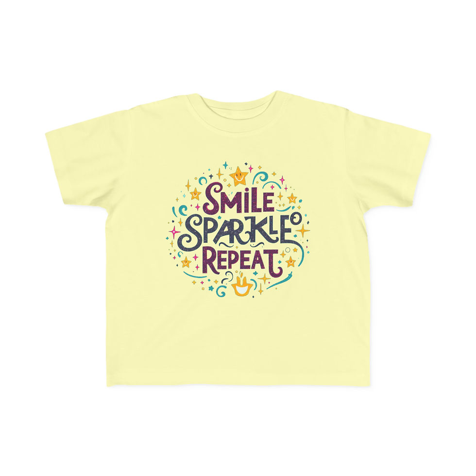 Thumbnail: Smile Sparkle Repeat - Toddler's Fine Jersey Tee