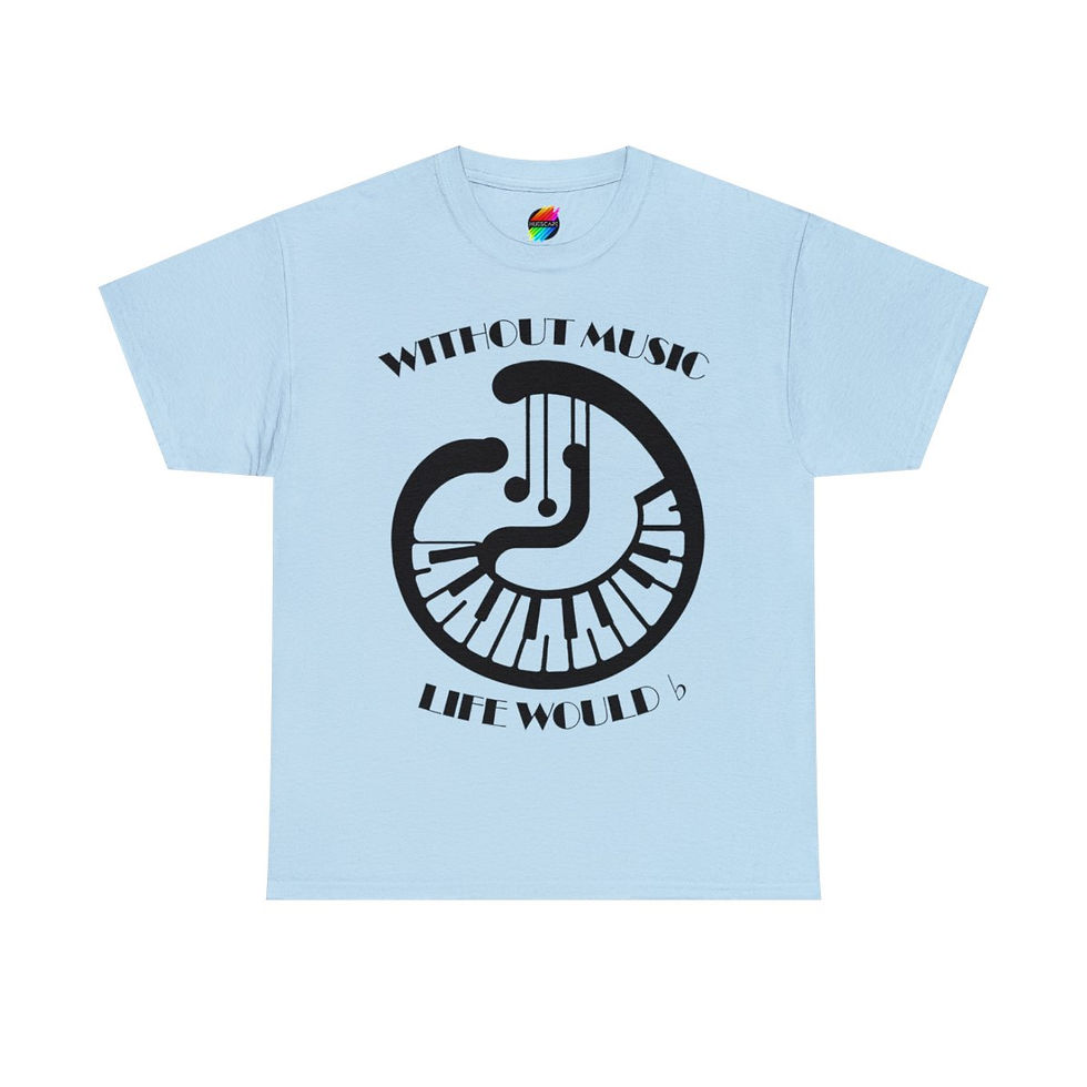 Thumbnail: Without Music Life Would Be Flat - Unisex Heavy Cotton Graphic Tee