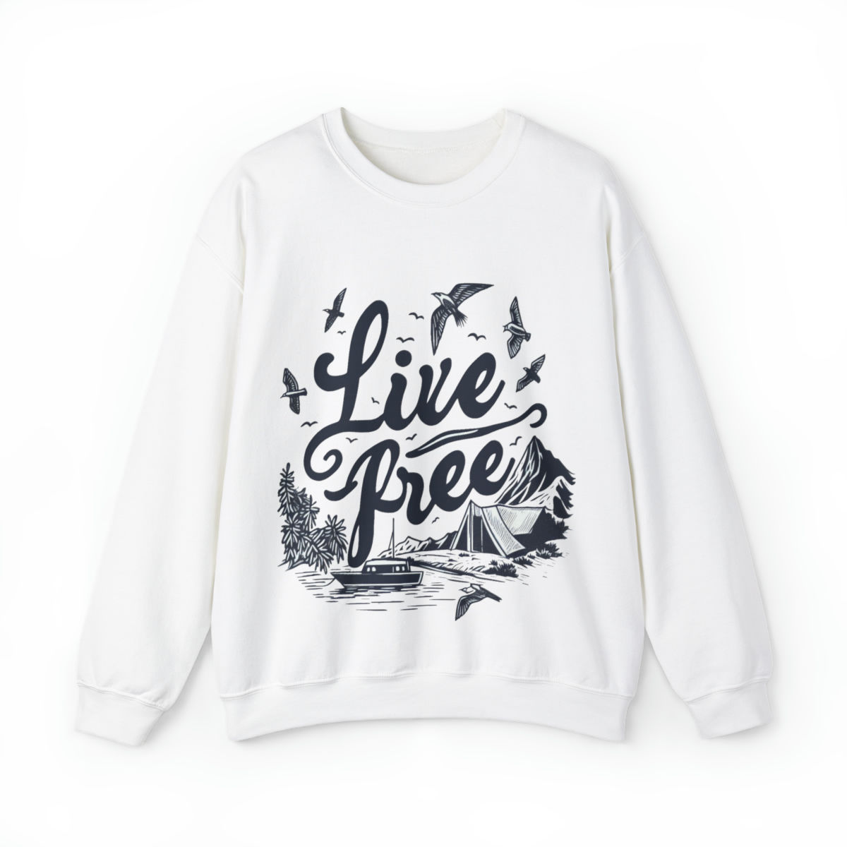 Live Free - Unisex Heavy Blend™ Crewneck Sweatshirt