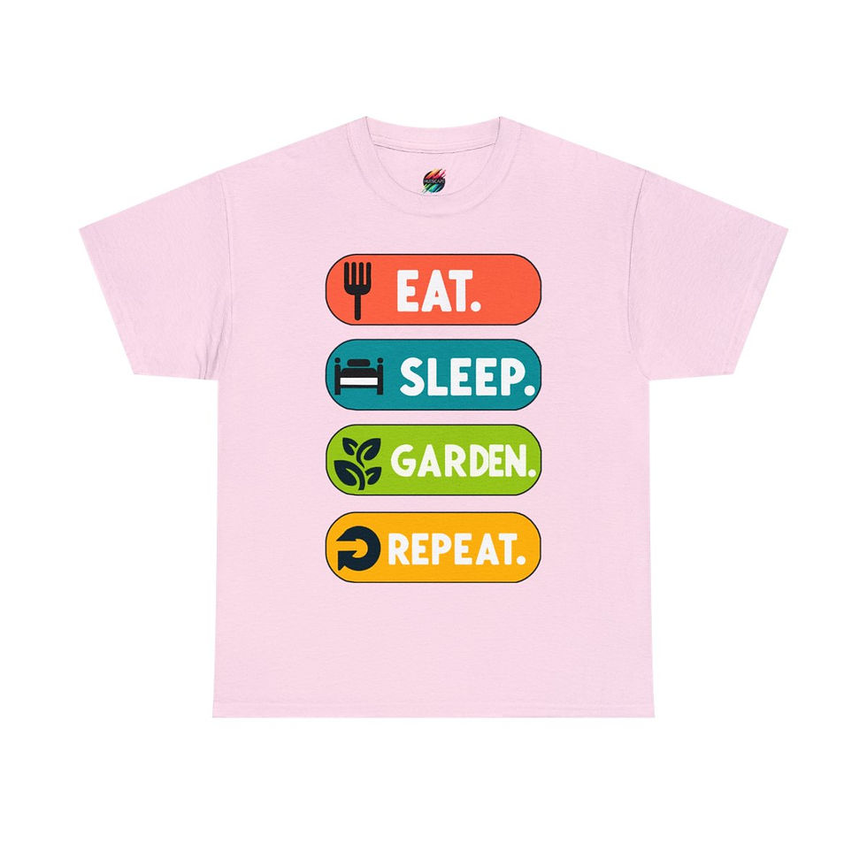 Thumbnail: Eat Sleep Garden Repeat - Unisex Heavy Cotton Graphic Tee