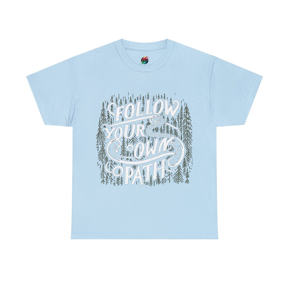 Thumbnail: Follow Your Own Path - Unisex Heavy Cotton Graphic Tee