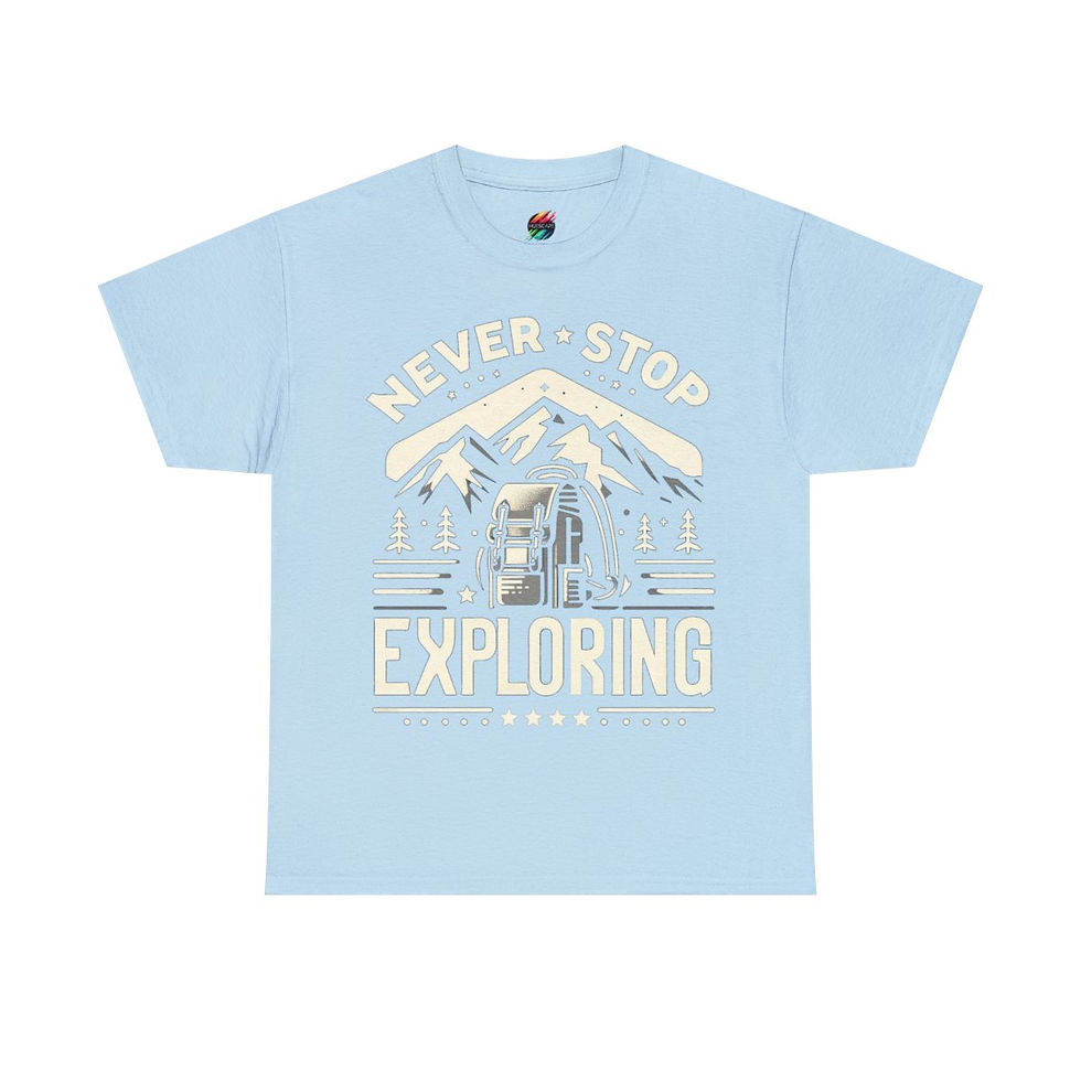 Thumbnail: Never Stop Exploring - Unisex Heavy Cotton Graphic Tee