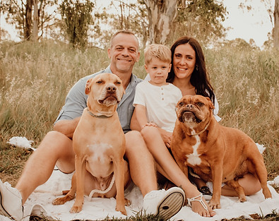 Tails on Trails founder Irene with her family in Brisbane
