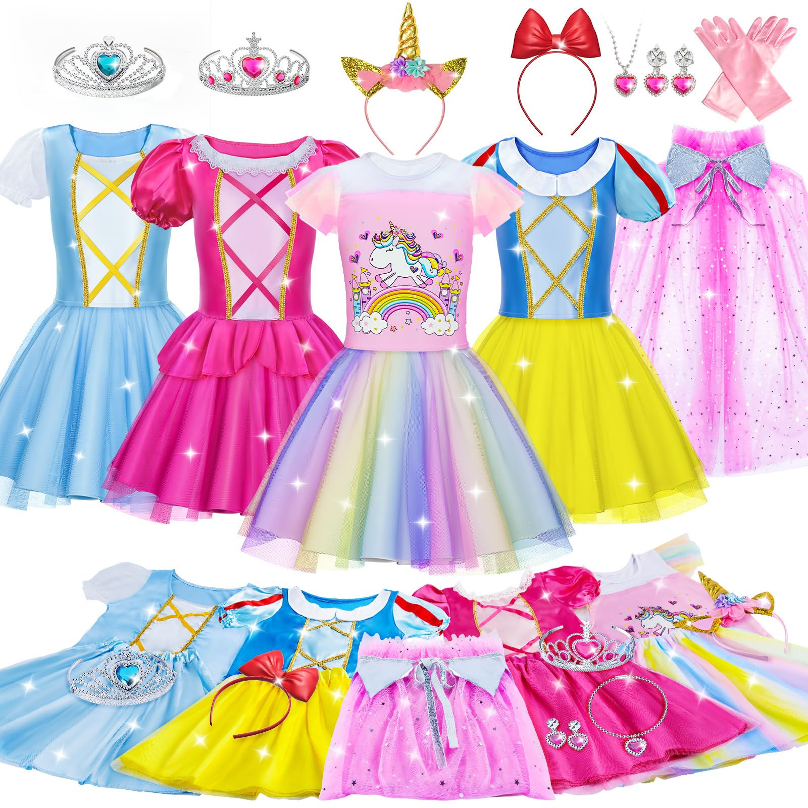 Princess Dress Up for Girl - Dress up Clothes for Toddler Girl Princess Toys Chr