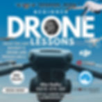 High angle view of a drone flying over a suburban area