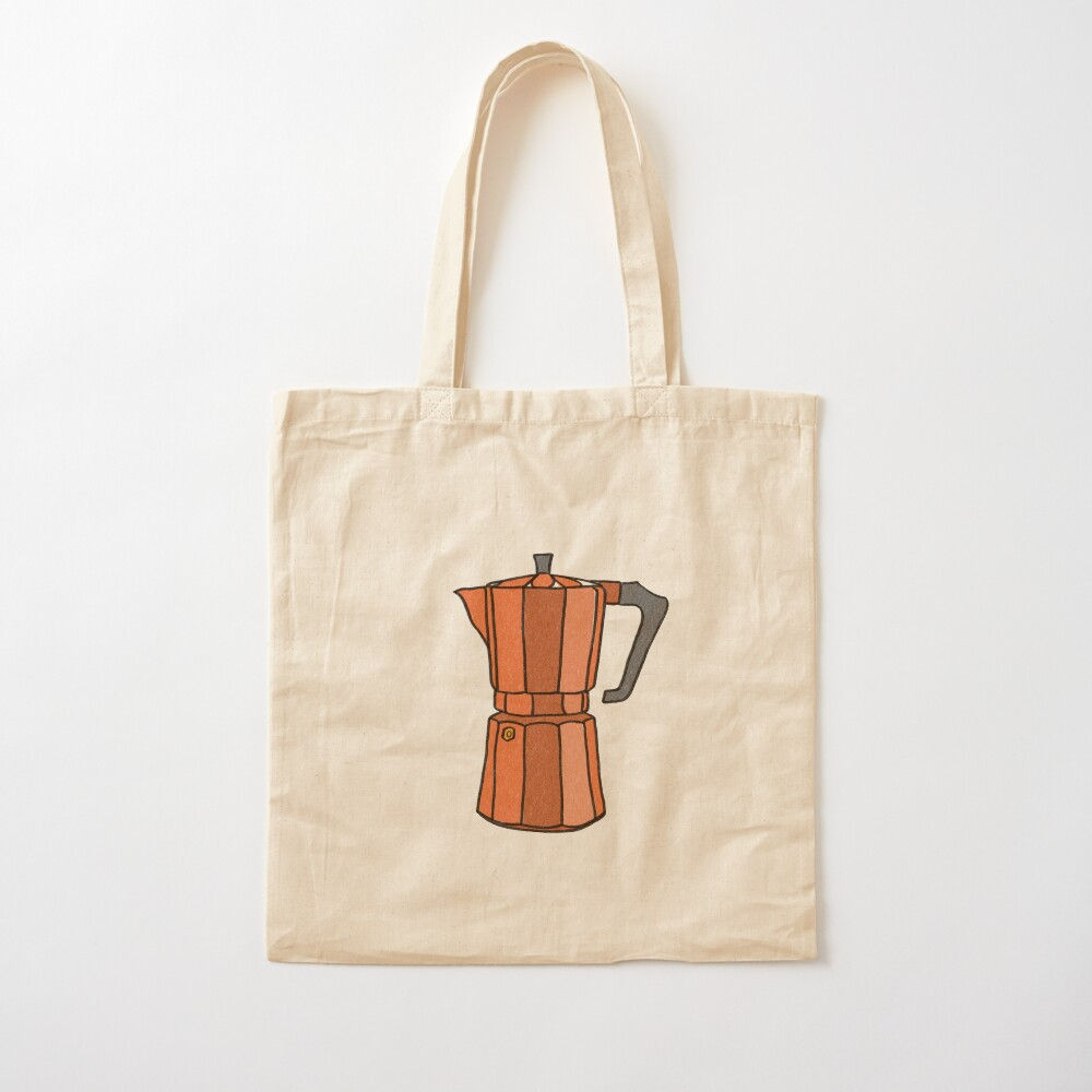 Retro Moka Coffee Pot Tote Bag