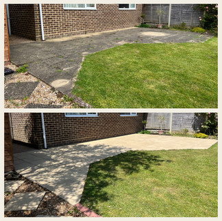 Patio before and after