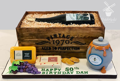 wine crate cake