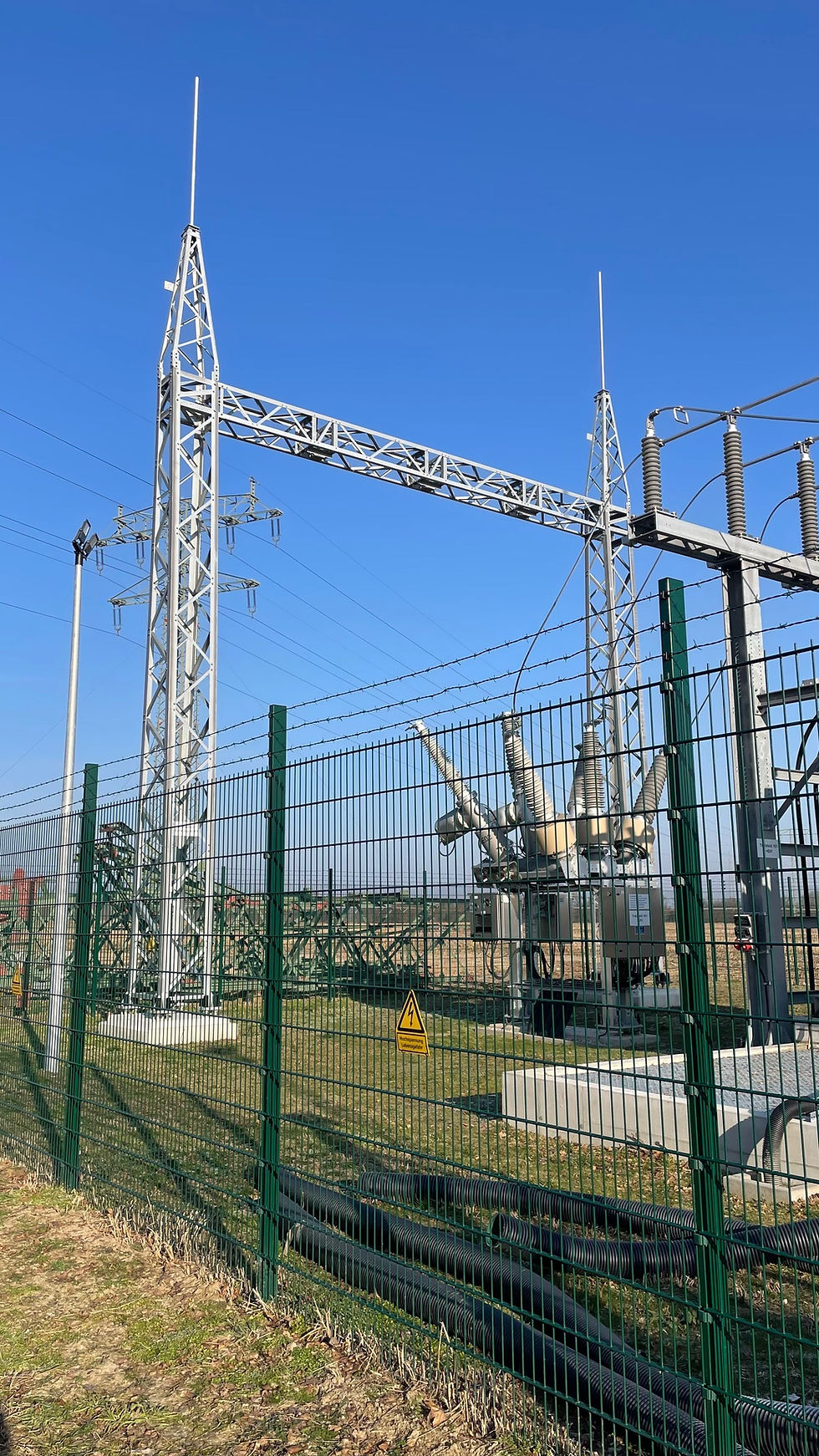 Das Bild zeigt den aktuellen Stand des Baus des Umspannwerks zum 22.01.2026