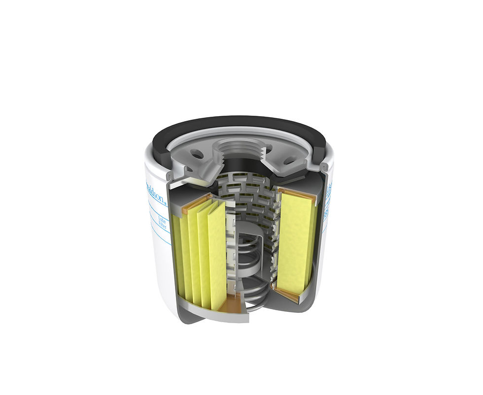 3D Lube Filter Cutaway
