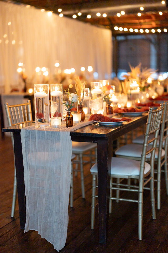 Summerour studio wedding in Atlanta moody vibe wedding decoration 