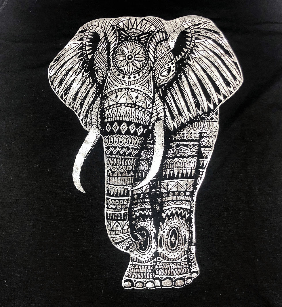 Elephant Super Soft Tunic Dress (Silver)