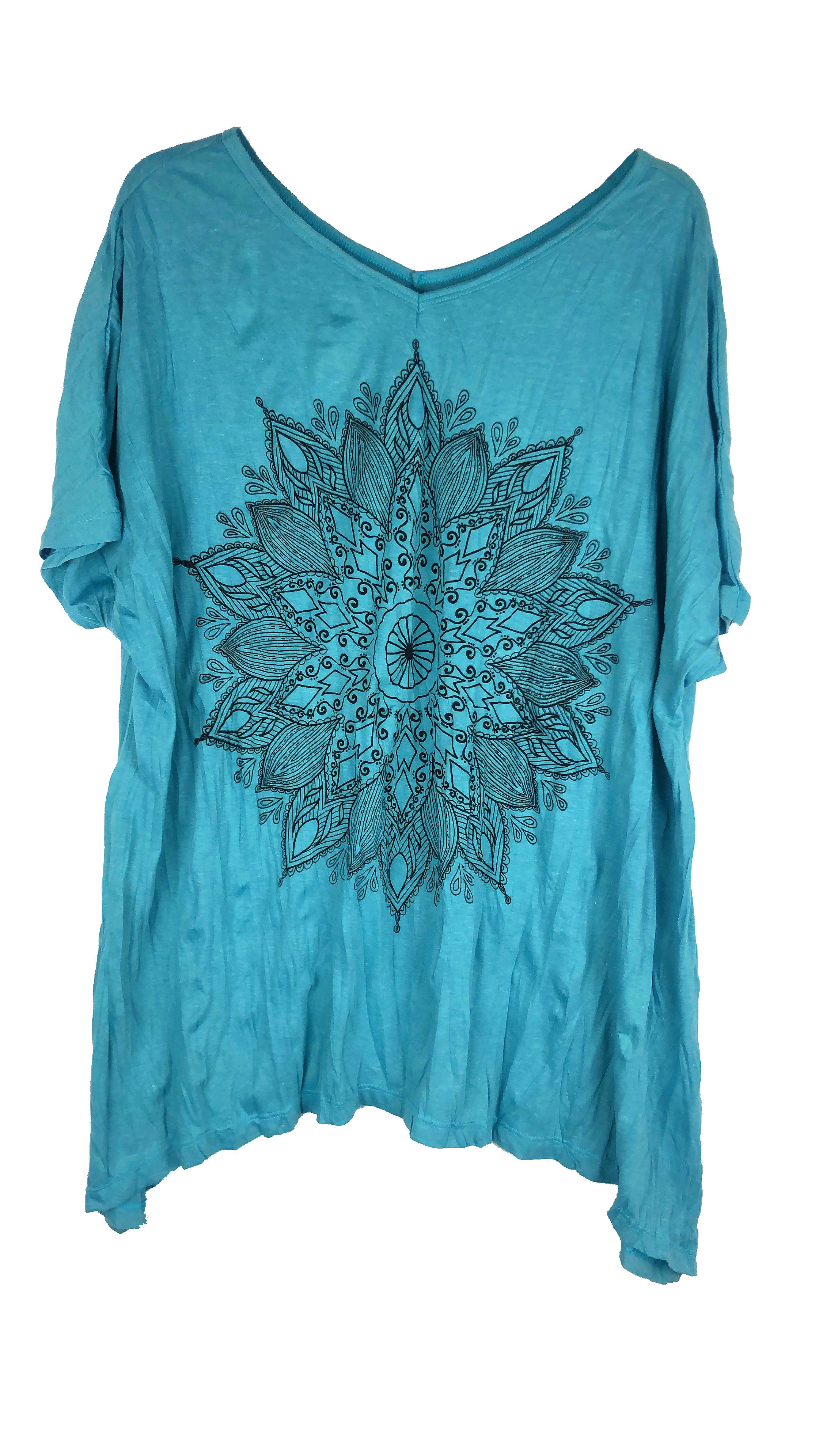 Lotus Mandala Tunic Dress (Blue)