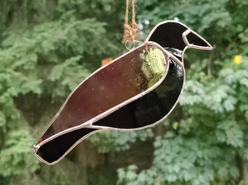 Stained Glass Crow