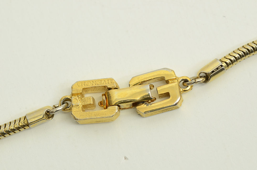 Thumbnail: Authentic Givenchy GP Amber Pendant Necklace Vintage G Charm Jewelry Accessory