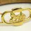 Thumbnail: Authentic Celine Black Leather Vintage Clip Cuff Band Bracelet GP Horse Emblem