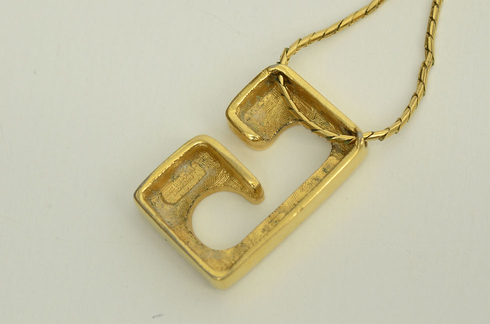 Thumbnail: Authentic Givenchy GP Logo Necklace Vintage Thick G Charm Jewelry Accessory