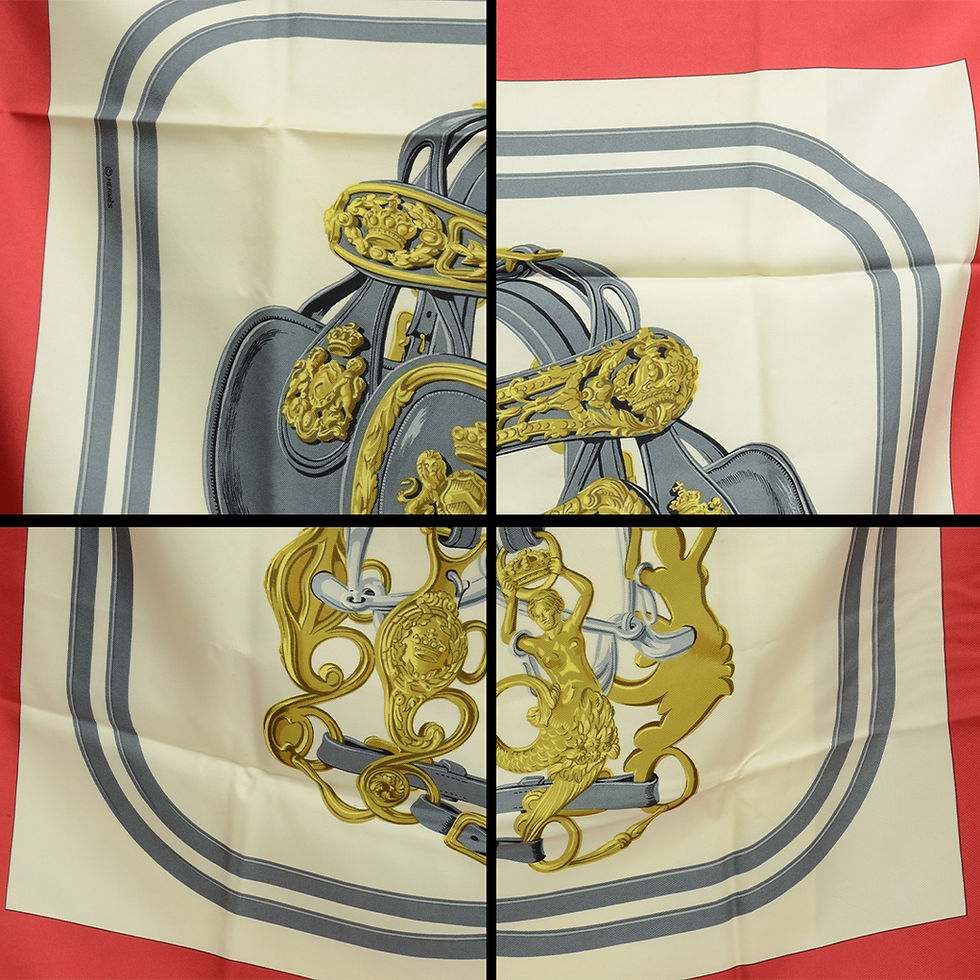 Thumbnail: Authentic Hermes Brides de Gala Scarf 90cm Silk Grygkar Red White Vintage Carre