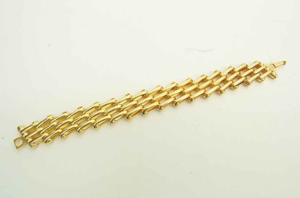 Thumbnail: Authentic Christian Dior Vintage Bracelet GP Link Jewelry Accessory 2