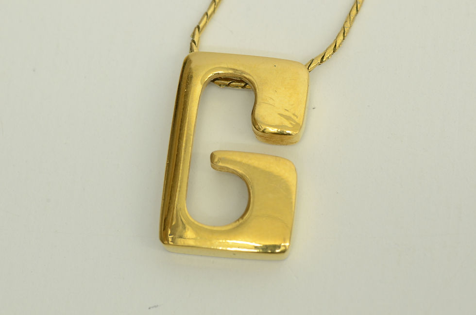 Thumbnail: Authentic Givenchy GP Logo Necklace Vintage Thick G Charm Jewelry Accessory