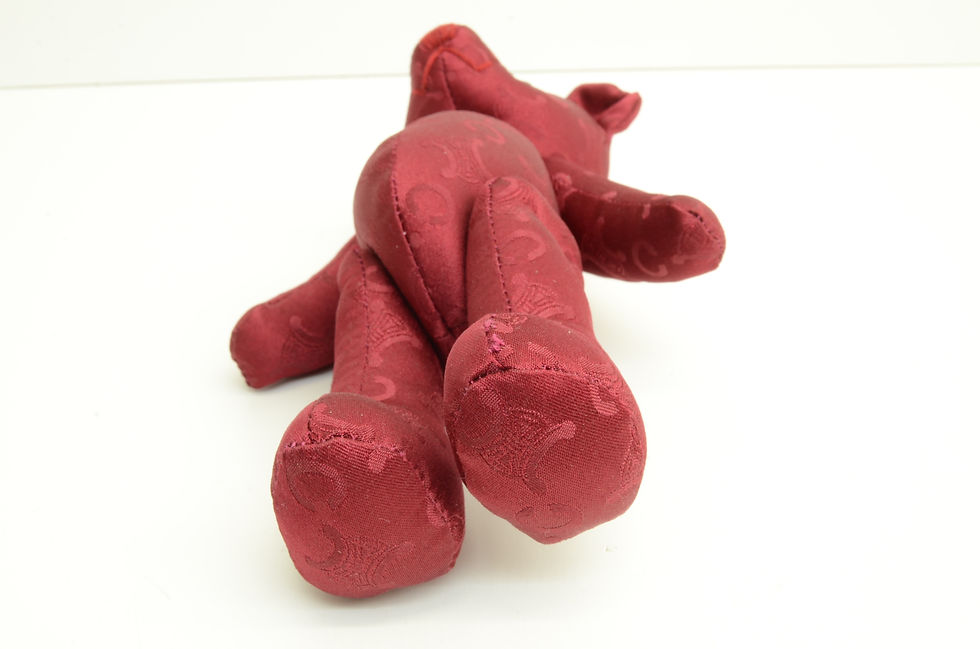 Thumbnail: Authentic Celine Teddy Bear Collectible Red Logo Stuffed Animal Signature Cute