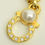 Thumbnail: Authentic Ferragamo Necklace Gancini Charm Emblem GP Pearl Jewelry Accessory