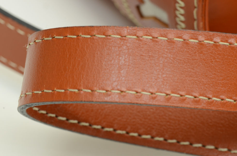 Thumbnail: Authentic YSL Fold Over Brown Leather Shoulder Bag Purse Y White Logos GP Charm