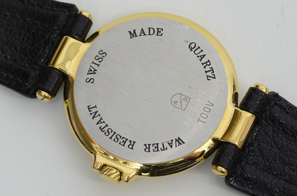 Thumbnail: Authentic Dunhill 31mm Watch Round Quartz GP Date Leather Vintage Wristwatch
