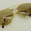 Thumbnail: Authentic Cartier Romance Santos Sunglasses 58 18 140 GP Brown Aviator Frames