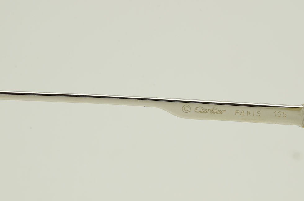 Thumbnail: Authentic Cartier Orsay Louis Platine Eyeglasses 58 15 135 Vintage Half Rimless
