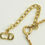 Thumbnail: Authentic Christian Dior Necklace CD Logo Signature GP Rhinestone Charm Jewelry