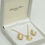 Thumbnail: Authentic Dior Pearl Necklace Earring Set Vintage GP Rhinestone Jewelry with Box