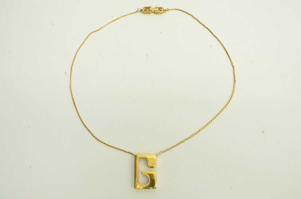 Thumbnail: Authentic Givenchy GP Logo Necklace Vintage Thick G Charm Jewelry Accessory