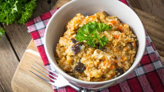 Risoto de Quinoa com creme de Abóbora (Vegano)