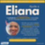 Arte de divulgação da vakinha online para ajudar a Eliana, cunhada da Cms. Nanda Castro.