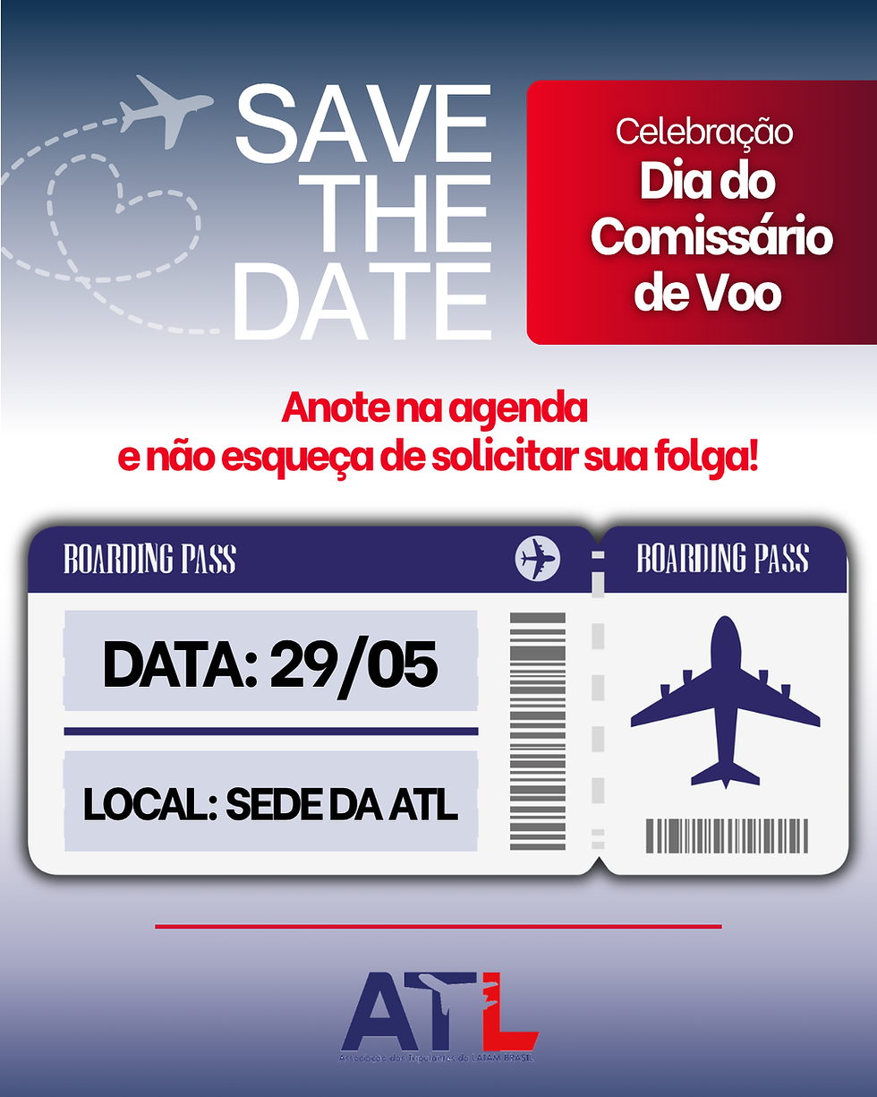 Save The Date: Celebração do Dia do Comissário de Voo