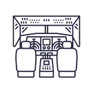 Ícone de simulador de voo no site da 1013.2 Pilot Training.