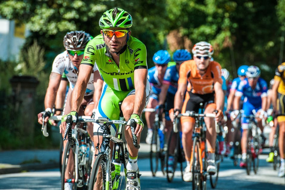 man on bicycle racing